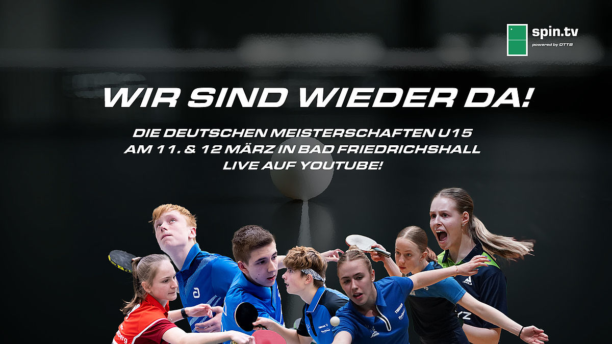 Deutsche Meisterschaften Jugend 15 Ab Samstag, 9 Uhr live and kommentiert auf YouTube